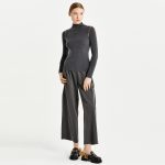 Clothing Women elegant pullover sweaters solid color slim fit warm cozy half high collar mujer jumpers