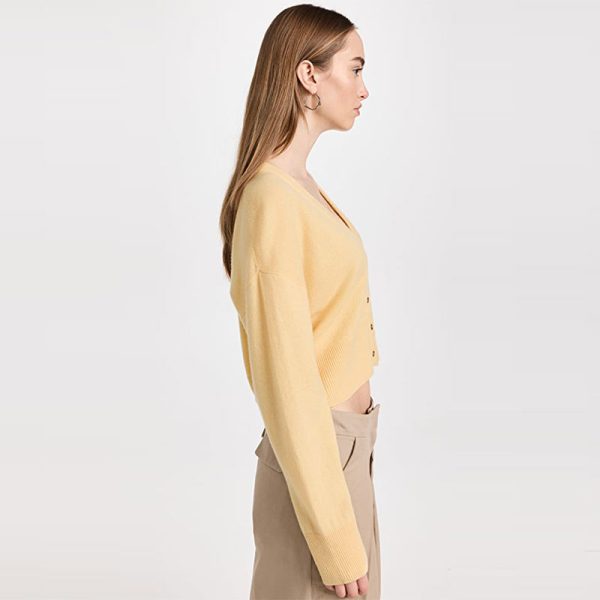 Heavy weight Spring autumn women's cardigan solid color casual cashmere Knitwear mujer single-breasted sweater