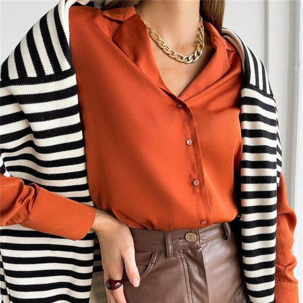 dropped shoulder jumpers crew neck oversize striped elegant pullover sweaters women