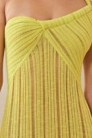 summer fashion knitted One Shoulder irregular design omen's sexy stylish hollow out see through mini vacation dress