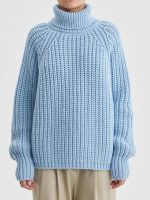 High quality turtleneck knitwear Long Sleeve pure color Knitted oversize thick elegant sweater women