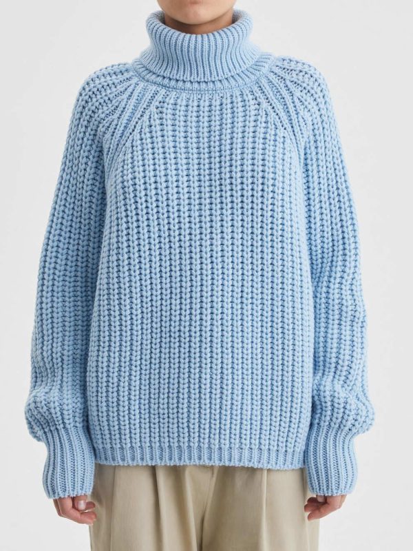 High quality turtleneck knitwear Long Sleeve pure color Knitted oversize thick elegant sweater women