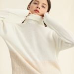 Fashion autumn winter turtleneck women knitted long sleeve thermal pullover knitted sweater