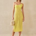 summer fashion knitted One Shoulder irregular design omen's sexy stylish hollow out see through mini vacation dress