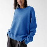 new design women loose long sleeve solid color knitwear macaron COLOR pullover o-neck casual sweaters