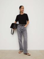 spring summer casual basic knitwear o-neck short sleeve loose knitted women elegant sweaters