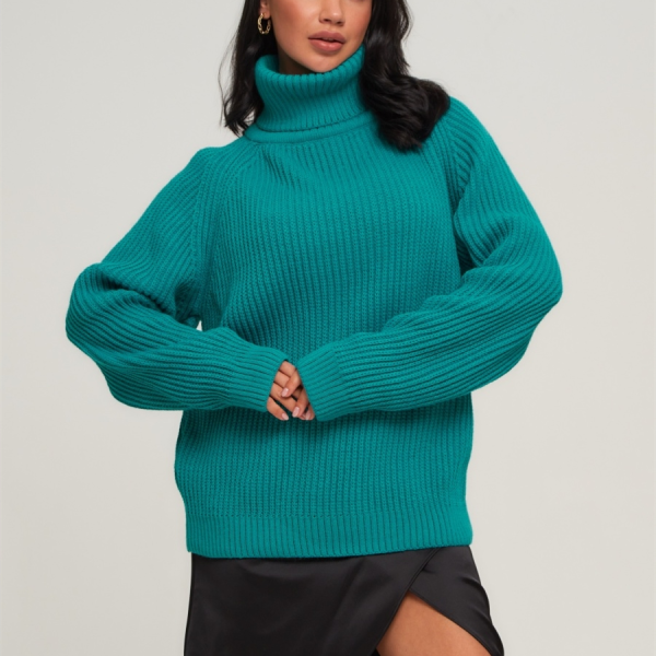 women turtleneck cozy fluffy knitwear casual long sleeve loose warm plush thicken sweaters