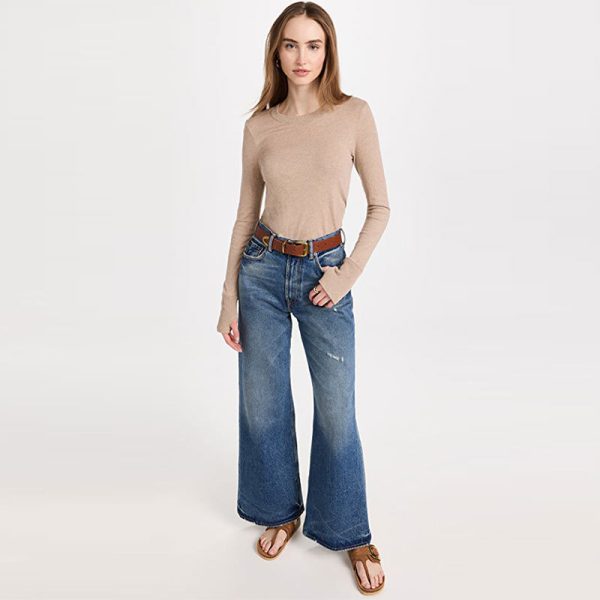 Hot sales pure color o-neck mujer sweaters pullover long sleeve slim fit women modest basic jumpers