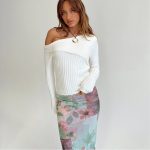 French style fall winter sexy slim fit slant shoulder sweaters lapel long sleeve knitted solid color rib knitwear women