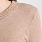 Hot sales pure color o-neck mujer sweaters pullover long sleeve slim fit women modest basic jumpers