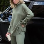 Solid Color Jumper Long Sleeve Casual Loose Winter Women's High neck Pullover Knitted Sweater Tops