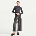 Clothing Women elegant pullover sweaters solid color slim fit warm cozy half high collar mujer jumpers