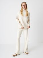 New arrivals fall winter turtleneck warm plain knitted tops design pure color loose cashmere sweater