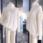 High quality thick twist solid color warm fleece tops elegant half zipper turtleneck pullover sweaters for women