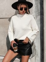 New style round neck Temperament high quality loose pullover solid color knitwear oversize women elegant sweaters