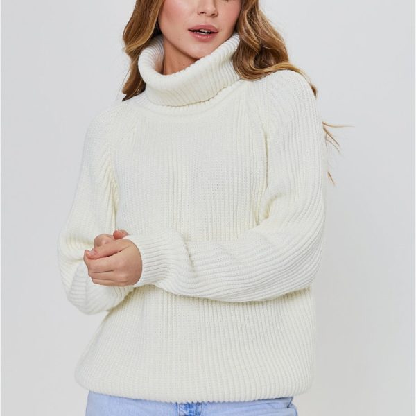 hot sales high neck long sleeve knitwear women pullover solid color pullover oversize casual mohair sweaters