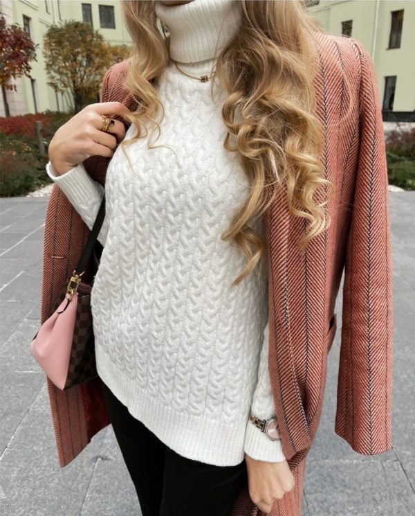 thicken mohair knitwear solid color Turtleneck pullover knitted sweaters