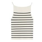 Hot selling sleeveless casual pullover striped vest women color blocking slim waist summer knitted top