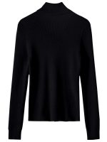 Fall winter casual rolled neck knit top plain color sweaters women slim long sleeve pullover warm knitwear