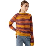 autumn winter thicken tie-dye printed crew neck knitwear long sleeve slim fit casual knit baby mohair sweaters