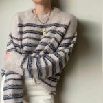 Autumn winter round neck casual pullover sweaters women long sleeve striped fashion jumper mujer
