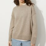 High quality crew neck elegant jumpers mujer casual pullover knit long sleeve loose long sleeve temperament sweaters