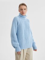 High quality turtleneck knitwear Long Sleeve pure color Knitted oversize thick elegant sweater women