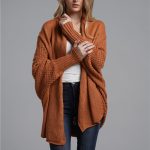 women fashion solid color elegant sweaters coat plus size batwing sleeve oversize cardigans