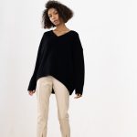 plush Knitwear warm winter long sleeve thicken pullover v neck oversize women short sweaters