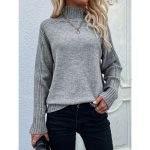 High quality roll up neck thicken sweaters autumn winter women pullover pure color slim elegant jumpers
