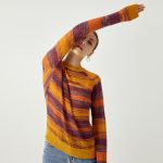 autumn winter thicken tie-dye printed crew neck knitwear long sleeve slim fit casual knit baby mohair sweaters