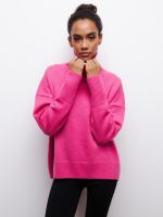 Hot selling solid color temperament turtleneck knitwear pullover oversize women elegant sweaters