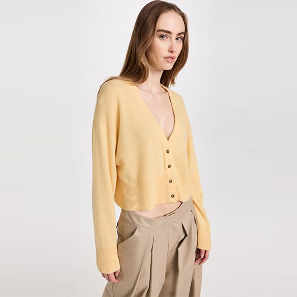 Heavy weight Spring autumn women's cardigan solid color casual cashmere Knitwear mujer single-breasted sweater