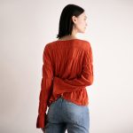 Spring Autumn crew-neck knitwear solid color lazy style long sleeve pullover knitted sweater