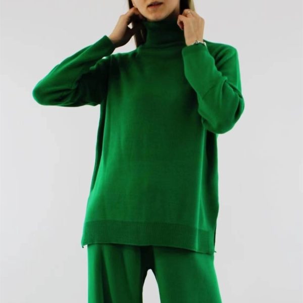 pure color sweaters designer two piece set women two piece set women clothing knitwear loungewear set