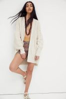 High quality solid color oversize cardigans loose knitted fall winter long sleeve thicken women elegant sweaters coa