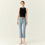 High quality round neck sleeveless sexy camisole bodycon color blocking cool women summer knitted vest