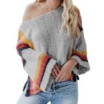 spring summer women's knitwear off shoulder collar bat sleeve sweaters hollow out pullover jumpers