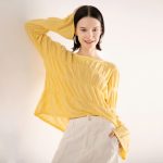 Spring Autumn crew-neck knitwear solid color lazy style long sleeve pullover knitted sweater
