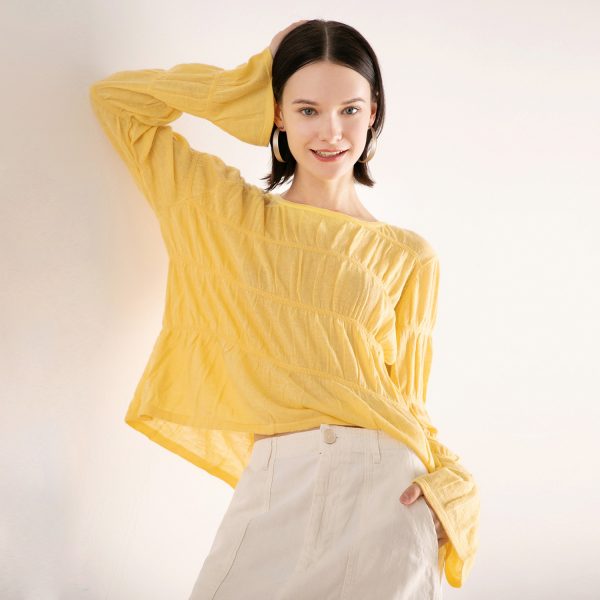 Spring Autumn crew-neck knitwear solid color lazy style long sleeve pullover knitted sweater