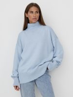fall winter half turtleneck pure color jumpers mujer casual pullover oversize elegant women knitted sweaters