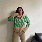Autumn Winter turtleneck women casual oversize streetwear stylish short jacquard half zipper sweaters coats