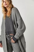 High quality solid color oversize cardigans loose knitted fall winter long sleeve thicken women elegant sweaters coa