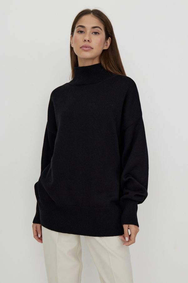 fall winter half turtleneck pure color jumpers mujer casual pullover oversize elegant women knitted sweaters