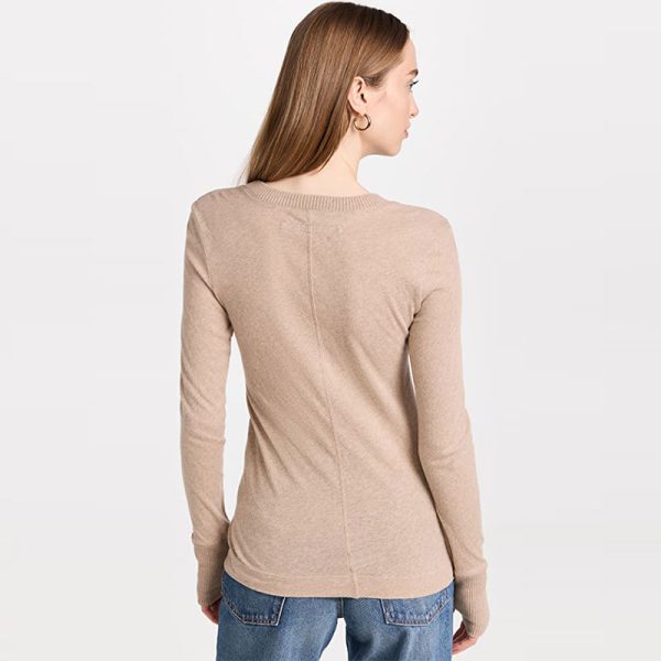 Hot sales pure color o-neck mujer sweaters pullover long sleeve slim fit women modest basic jumpers