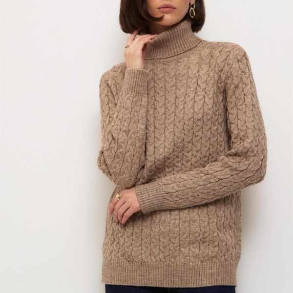 thicken mohair knitwear solid color Turtleneck pullover knitted sweaters