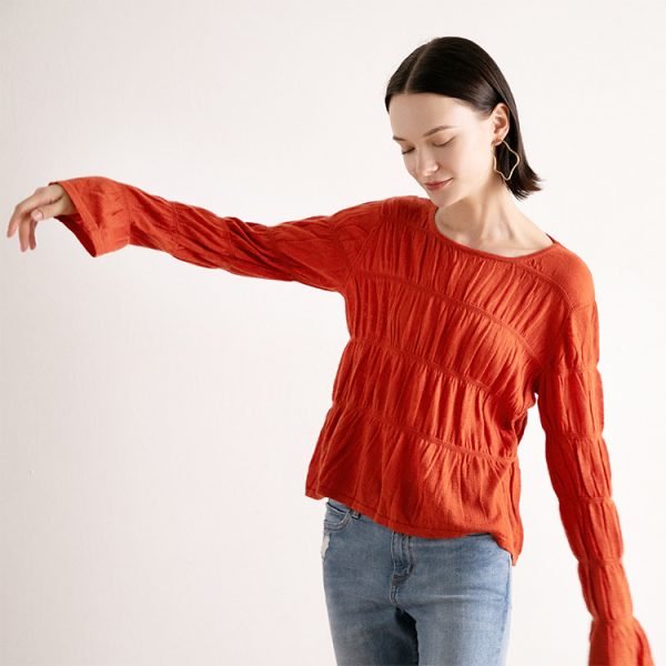 Spring Autumn crew-neck knitwear solid color lazy style long sleeve pullover knitted sweater
