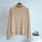 casual knitwear solid color turtleneck long women oversize elegant sweaters