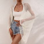 Women clothing summer sexy hollow out beach wear cover seaside holiday outfits knitted long smock