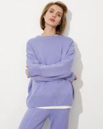 Hign Quality High-End Fashion Style Knitwear pure color Low Moq O-Neck temperamental Pullover Sweater Women